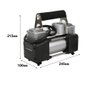 Imagen de COMPRESOR INFLADOR DE AIRE 12V 150PSI DOBLE PISTON C/RELOJ